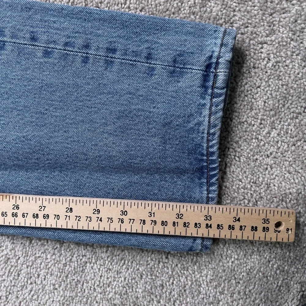 Levis 501 Jeans Mens 35x34 Blue Original Fit Button Fly Straight Cotton Denim